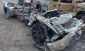 Ford F-150 EV Truck Reduced to Ashes, Must Have Been Struck by Lightning