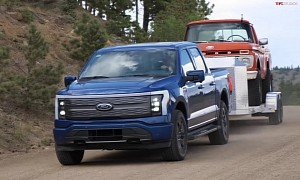 Ford F-150 Lightning Takes the Towing Torture Test Up a Steep Hill, Will It Overheat?