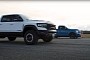 Ford F-150 Super Snake Sport vs RAM 1500 TRX Is a 1,472 HP Pickup Drag Race