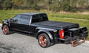 Ford F-350 Tailgate Party Truck with 65-Inch TV in the Bed Sells for $275K