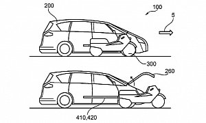 Ford Files Patent for James Bondish Vehicle with Integrated Electric Motorcycle