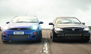 Ford Focus RS Takes On a Vauxhall Astra GSI in a Battle of Modified Lemons