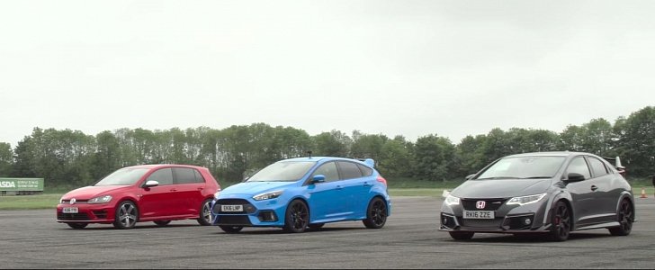 Ford Focus RS Takes on Civic Type R and Golf R... Again