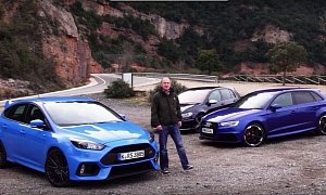 Ford Focus RS Triumphs over Audi RS3 and Golf R Because It's the Most Fun Hatch