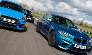 Ford Focus RS vs. BMW M2 Track Battle Is Very Close