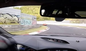 Ford Focus ST Has Scarry Nurburgring Near Crash while Chasing Jaguar F-Type SVR
