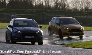 Ford Focus ST Petrol vs Diesel: Hot Hatch Shootout at Castle Combe