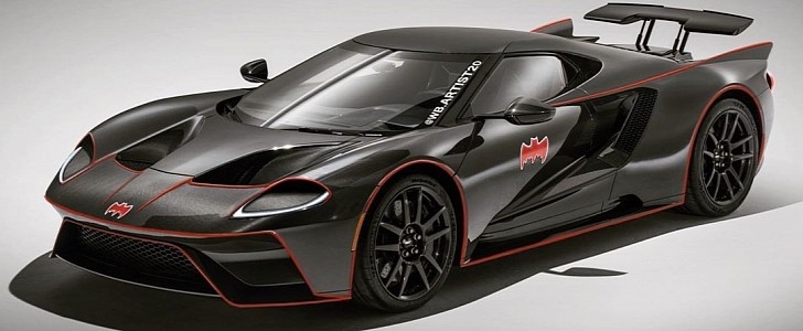 Ford GT "Batmobile" Is a Tribute to the Lincoln Futura, Has Split Windshield