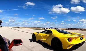 Ford GT Drag Races Tuned 2019 Corvette ZR1, The Fight Is Brutal