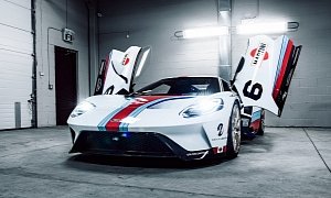 Ford GT Gets Martini Livery and Vossen Wheels For the Cars and Coffee Look