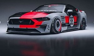 "Ford GT40 Tribute" Mustang Is Lowered on Turbofan Wheels, Has Classic Livery