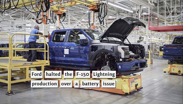 Ford halts F-150 Lightning production after discovering an undisclosed battery problem