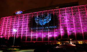 Ford HQ Glows Pink for Charity Purpose