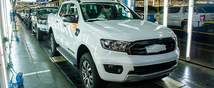 2019 Ford Ranger production in South Africa