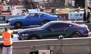 Ford Maverick Drags Trio of Ford Mustangs, Obliteration Comes From a Nine-Second Wonder