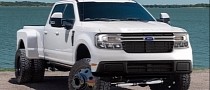 Ford Maverick Dually Super Duty Shows Pint-Sized Truck After a CGI Gym Session