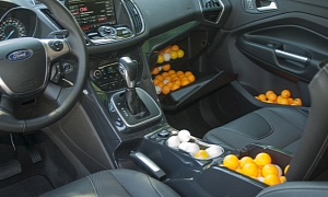 Ford Measures Escape Interior in Ping-Pong Balls
