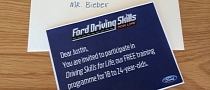 Ford Mocks Justin Bieber, Sends Invitation to Driving School