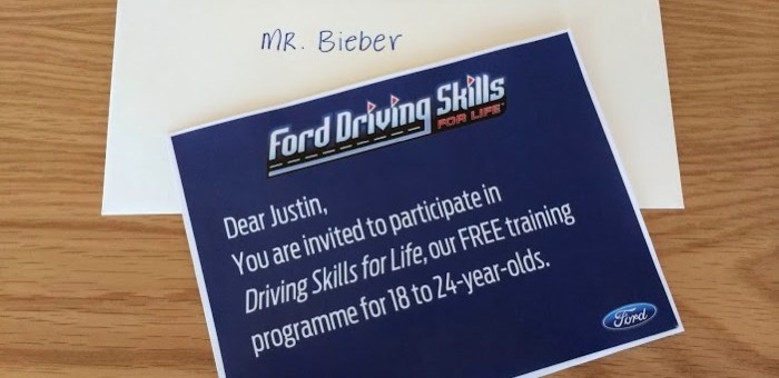 Ford's invitation to Justin Bieber