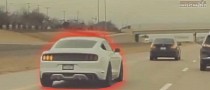 Ford Mustang Almost Crashes Across Four Lanes of Traffic, Makes Hasty Wall Exit
