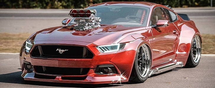 Ford Mustang "Blower Brute" rendering