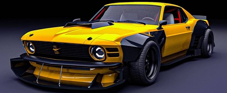 Ford Mustang Boss 429 Outlaw Looks Like A Downforce Monster In Quick Rendering Autoevolution