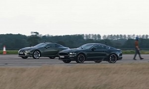 Ford Mustang Bullitt Drag Races Lexus LC500, Annihilation Follows