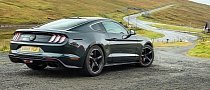 Ford Mustang Bullitt Roars on the No-Speed Limit Isle of Man Mountain Road