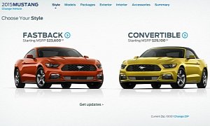 2015 Ford Mustang Configurator Goes Online