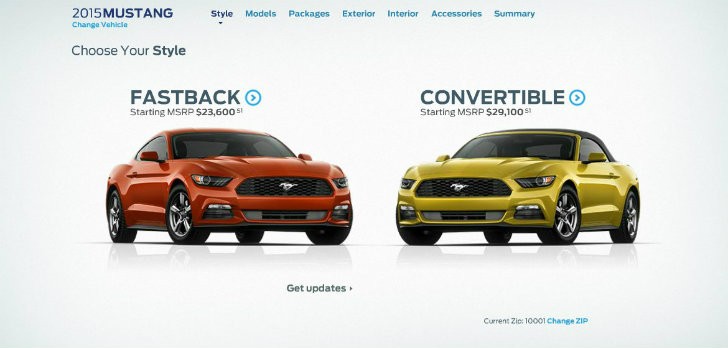 2015 Ford Mustang Fastback and Convertible