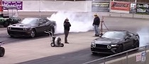 Ford Mustang Drag Races Dodge Challenger Hellcat Redeye, Loses Every Battle