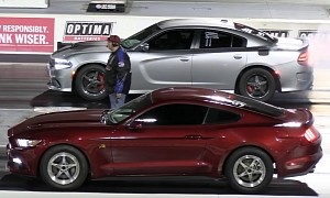 Ford Mustang EcoBoost Proves You Don't Need the V8 to Go Drag Racing, Takes On Hellcat