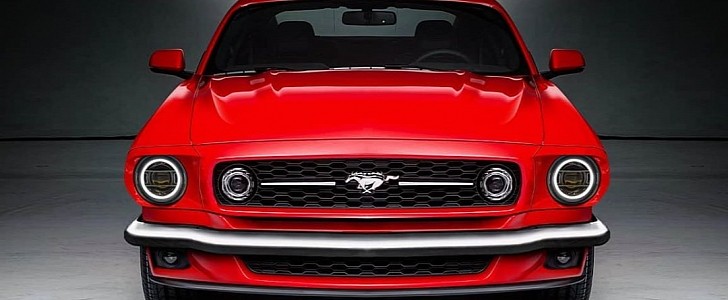 Modernized Ford Mustang rendering
