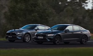 Ford Mustang GT Drag Races Genesis G70, V6 Power Causes Big Upset
