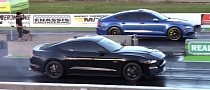 Ford Mustang GT Races Audi S7 in True Photo Finish Fashion, Then Crushes a WRX