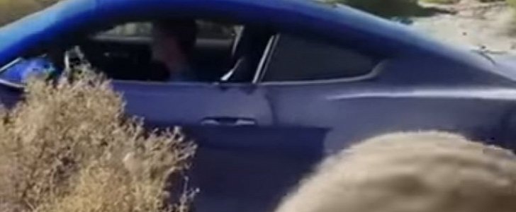 Ford Mustang GT offroading fail