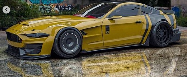 Ford Mustang Long Nose rendering