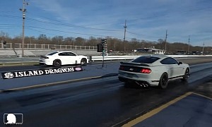 Ford Mustang Mach 1 Drags Nasty F-150 and Charger Hellcat, Furiously Comes Out on Top