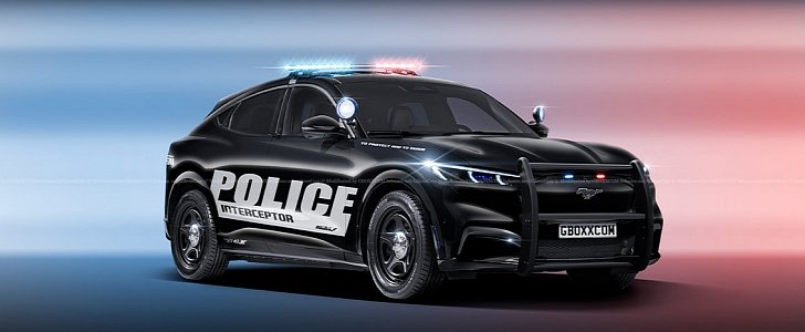Ford Mustang Mach-E Police Interceptor Looks Like a Transformer