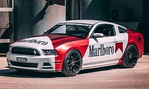 Ford Mustang “Marlboro 5.0” Looks Smoking Cool With Custom Wrap