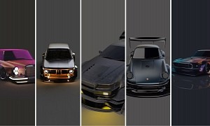 Ford Mustang, Mercedes SEL, BMW 2002, Porsche 993, All Taken to Vintage Digital Extremes