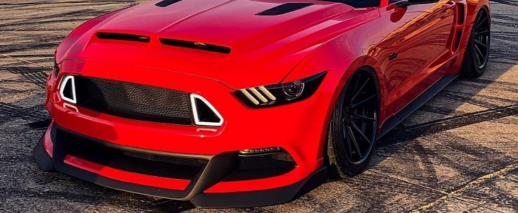 Bagged Ford Mustang "Red Devil"