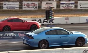 Ford Mustang Shelby GT350 Drag Races Dodge Charger SRT 392, The Gap Is Massive