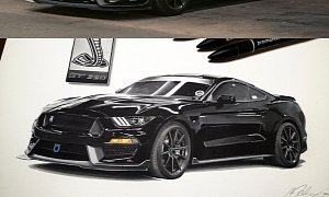 Ford Mustang Shelby GT350 Pencil Drawing Actually Looks Better than the Original