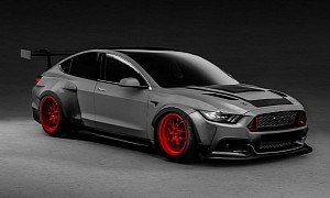 Ford Mustang "Super Sedan" Looks Like an Electric Muscle Car in Rogue Rendering