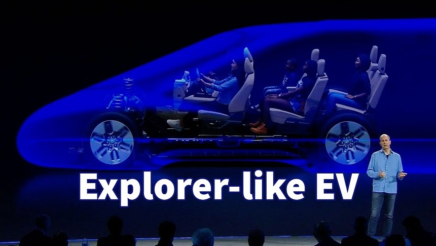 Ford offers more details on its three-row Explorer-like electric SUV coming in 2025