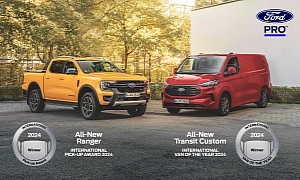Ford Pro Scores Another Double Win, for 2024 Ranger and All-New Transit Custom