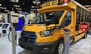 Ford Proves E-Transit's Versatility by Showcasing a Type A Electric School Bus