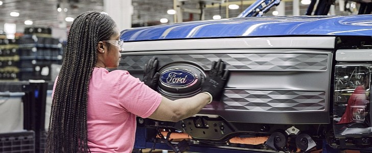 Ford ran out of blue oval badges