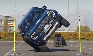 Ford Ranger Raptor Mocks Gravity, Drives Through 35-Inch Gap on Two Wheels
